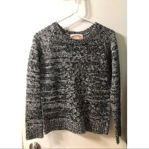 Grey and white knitted sweater